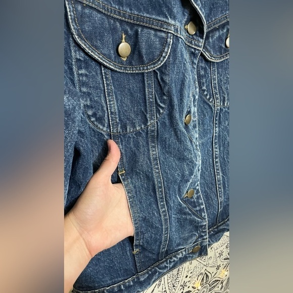Vintage 80s 90s REAL jean jacket, 100% cotton, made in Chile. Amazing condition! - Picture 5 of 12